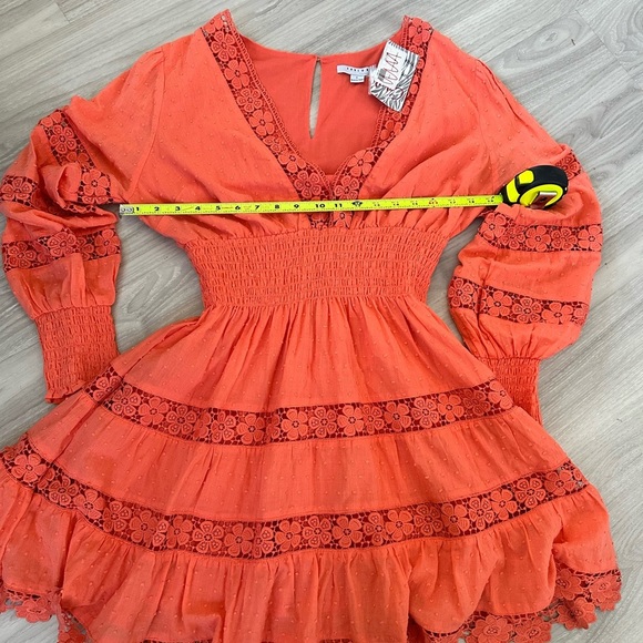 โจCoral Boho Chic Mini Dress - Size L (NWT) โจ - Picture 5 of 9